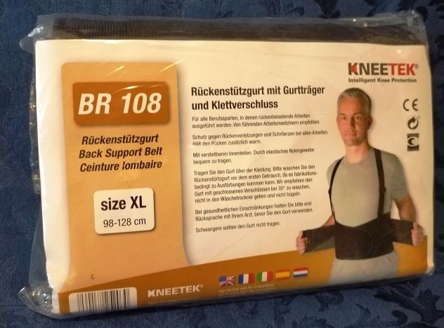 Kneetek cintura lombale di supporto schiena BR108 TG.XL 98-128 cm - Foto 3