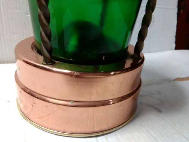 VECCHIA BOTTIGLIA MUSICALE DI LIQUORE CON CARILLON LADOR VETRO E METALLO - Foto 6