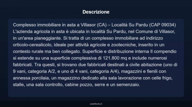 Immobile in asta di 121800 m² in vendita a Villasor - Foto 6