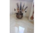 Set Vaso in Rame Ottone Antico Fiori in Legno Artigianali