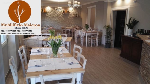 Set Avellino Sedie Tavoli Bar Ristorante Pizzerie Stile Shabby Chic Country - Foto 4