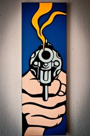 Quadro Roy Lichtenstein dipinto a mano - Foto 3