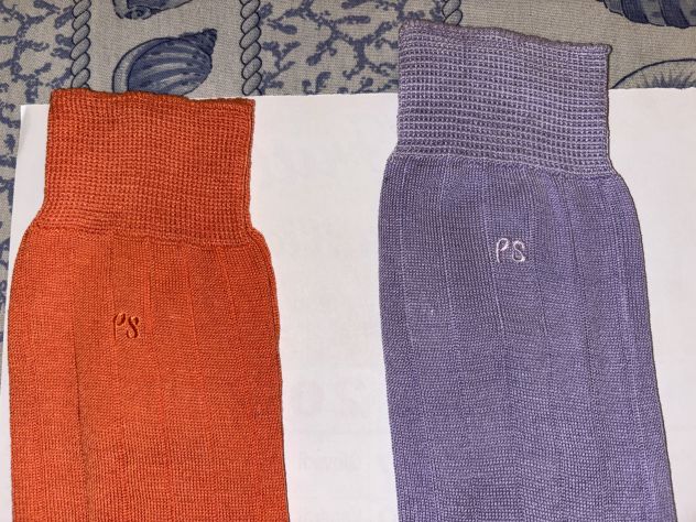 2 CALZE NUOVE DA UOMO FIRMATE ORIGINALI PAUL SMITH,MADE IN ITALY,IN COTONE - Foto 2