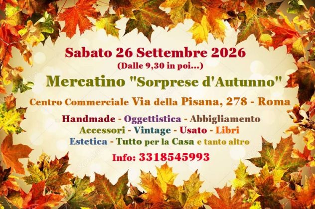 26/09 :Mercatino "Sorprese d'Autunno"