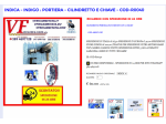 INDICA - INDIGO : PORTIERA - CILINDRETTO E CHIAVE - COD-R0040