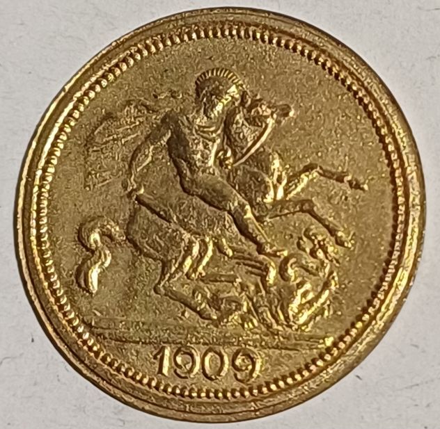 Sterlina - Edoardo VII riconiazione 1909. - Foto 2