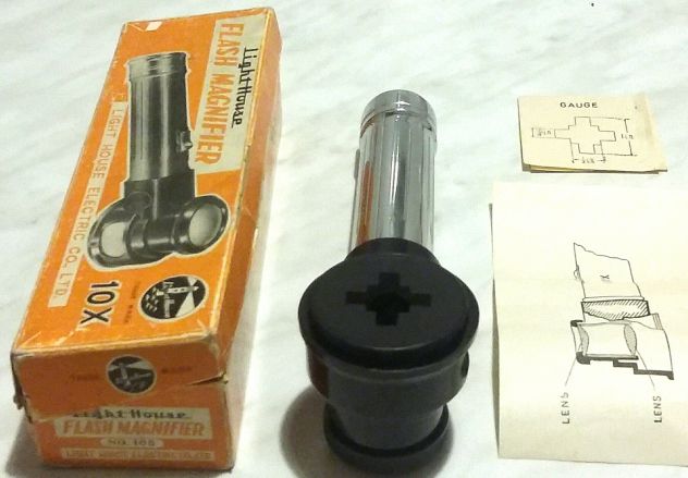 Lente flash d'ingrandimento 10X Light House Magnifier 108 Made in Japan scatola - Foto 2