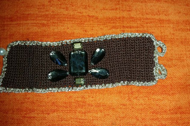 BRACCIALE DONNA RICAMATO CON PIETRE - Foto 5