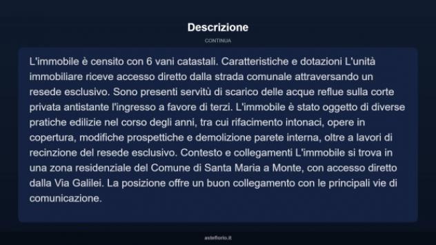 Immobile in asta di 103 m² con più di 5 locali in vendita a Santa Maria a Monte - Foto 5