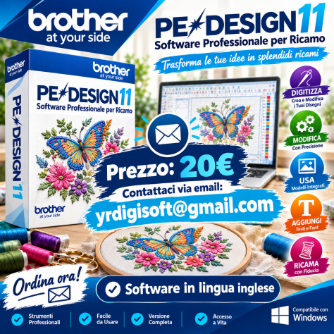 Brother PE-DESIGN 11 Programma Professionale per Ricamo