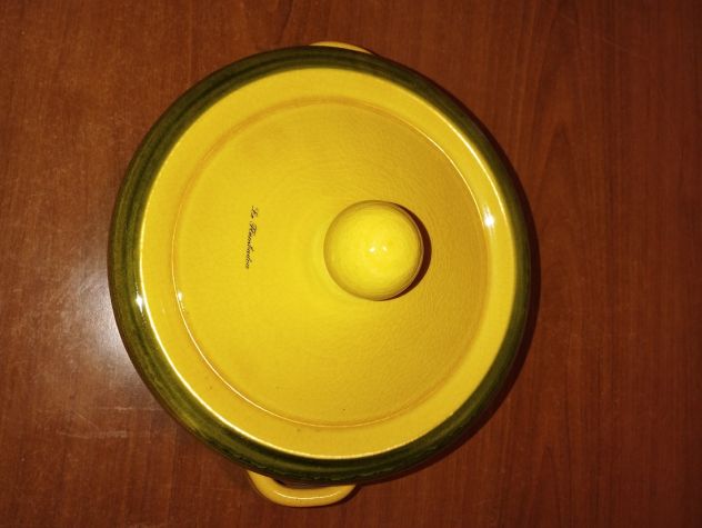 PENTOLA IN TERRACOTTA DA 25cm DECORATA A MANO - Foto 5
