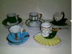 5 TAZZINE E PIATTINI MINIATURA GOLDSCHMUCK