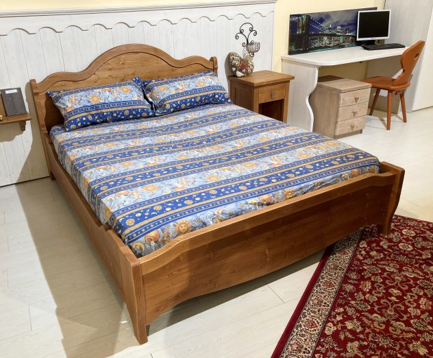 letto matrimoniale tabià con comodino abete - Foto 3