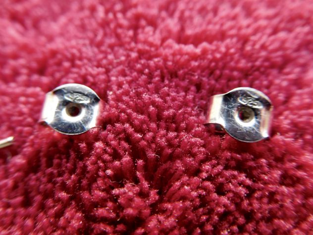Orecchini con sfera sfaccettata in onice, fiori in madreperla,argento 925 - Foto 4