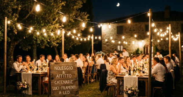 Noleggio Affitto Catenarie Luci Filamenti a led
