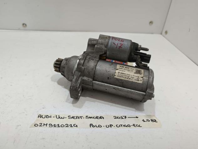 MOTORINO D' AVVIAMENTO VOLKSWAGEN Polo 6° Serie 02M911021G Benzina 1.0 (17)