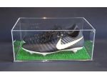 Teca - vetrina per scarpe da calcio, football in PLEXIGLASS con prato ESCLUSIVA!