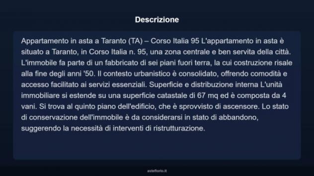 Immobile in asta di 67 m² in vendita a Taranto - Foto 5