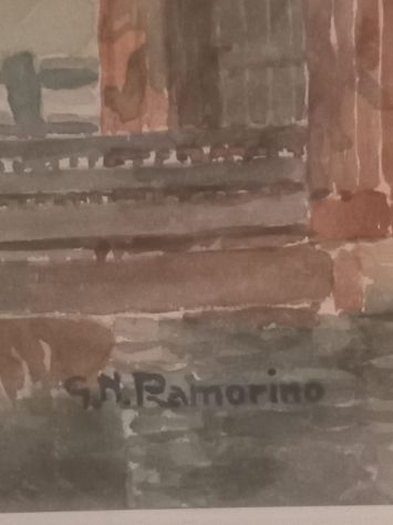 QUADRO CON CORNICE DI ANTIQUARIATO FIRMATO - Foto 5