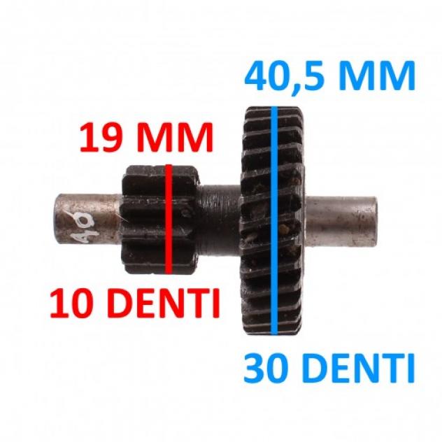 Ingranaggio albero rinvio Piaggio Ciao da 10 denti dritti 30 denti elicoidali - Foto 2