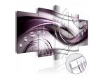 Quadro Viola Con Sfere Lucenti Vetro Acrilico 100x50 e 200x100