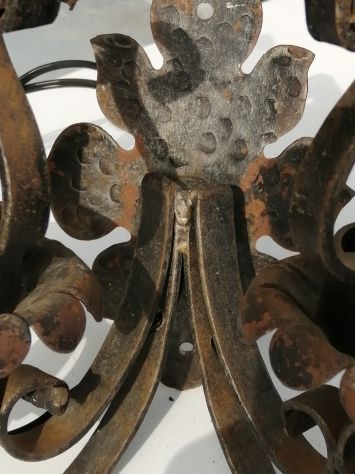 Applique in ferro battuto artigianali vintage - Foto 4