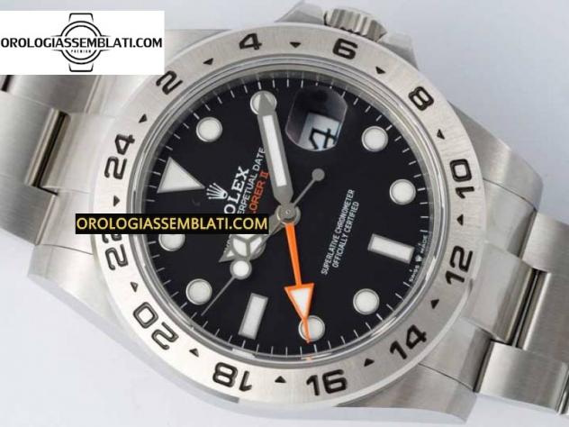 Rolex Replica EXPLORER II 42MM 216570 NERO 904L SS 1:1 BEST EDITION QUADRANTE NERO SUL BRACCIALE 3285 V4 - Foto 2