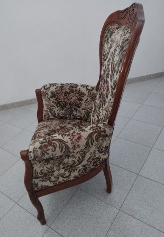 POLTRONA DA CAMERA STILE LUIGI VINTAGE 73X70 H40 TOT. 105 - Foto 5