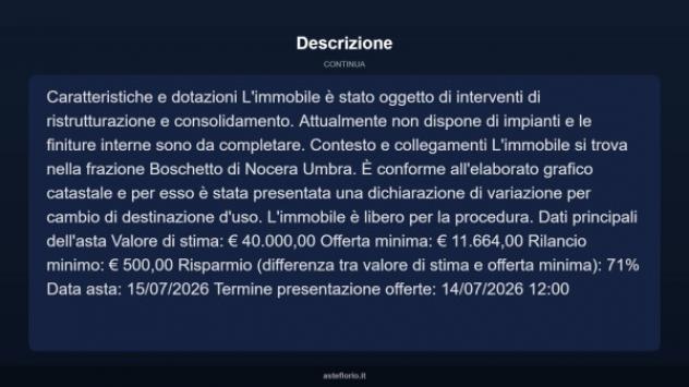 Immobile in asta di 147 m² in vendita a Nocera Umbra - Foto 5