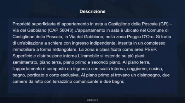 Immobile in asta di 140 m², box auto in vendita a Castiglione della Pescaia - Foto 17