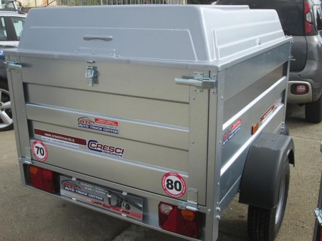 Rimorchio Cresci H4 750/600 Kg cm142x111x80H con freni - Foto 5