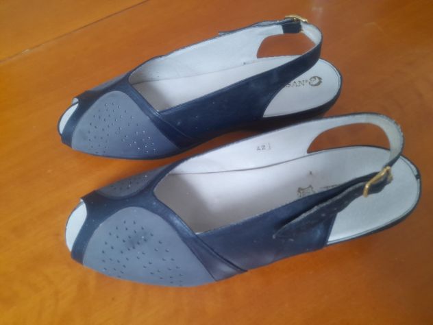 Scarpe donna blu n° 41/42 vera pelle - Foto 2