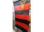 Bandiere a strisce rossonere misure 140x70 con asta da 120cm in plastica