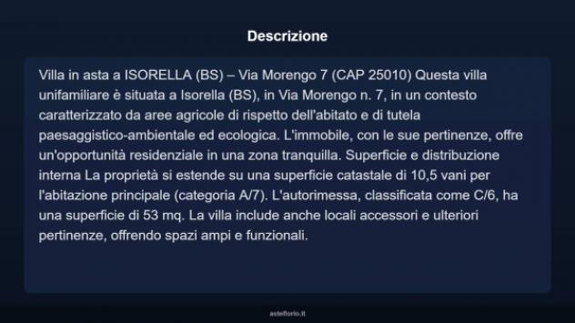 Immobile in asta di 53 m² con più di 5 locali e box auto in vendita a Isorella - Foto 3