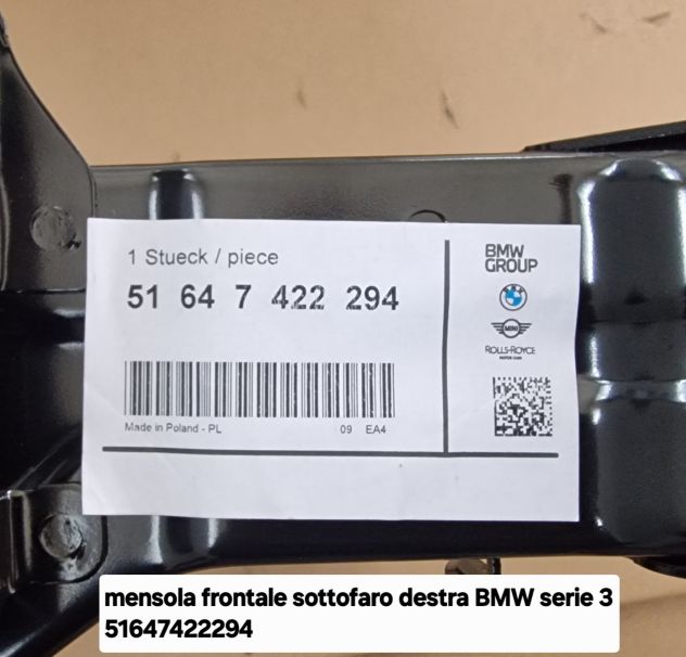 Mensola frontale destra BMW 51647422294 - Foto 2